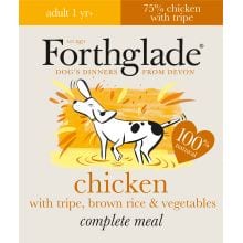 Forthglade Complete Meal Adult Chicken with Tripe, Brown Rice & Vegetables - 395g, case of 18