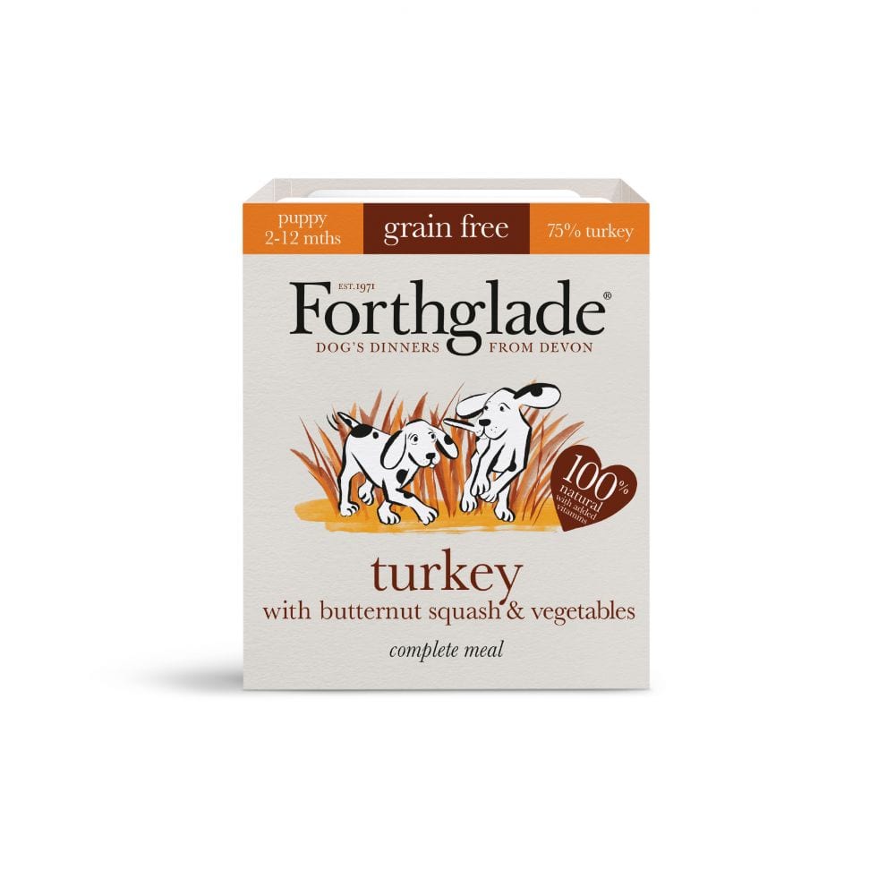 Forthglade Grain Free Puppy Turkey & Veg - 395g, case of 18