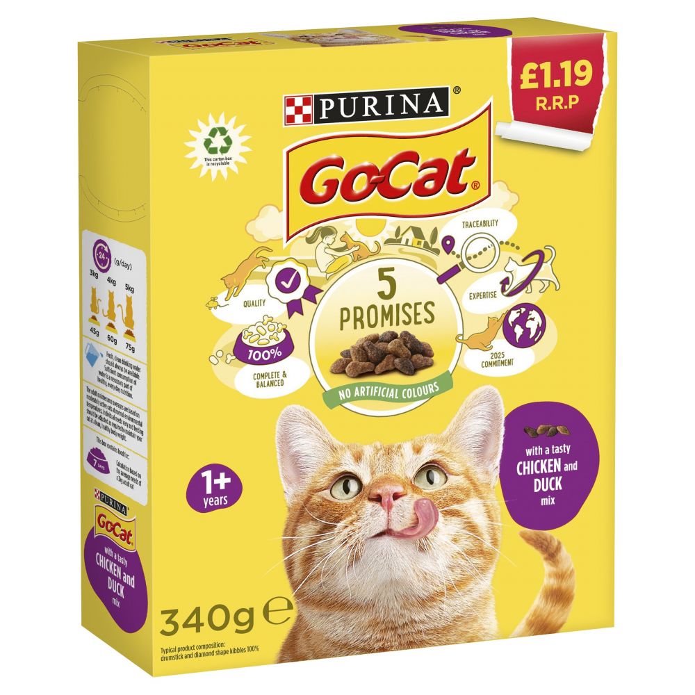 Buy GOCAT Dry Cat Food with Chicken and Duck mix 340g PMP 340g, case