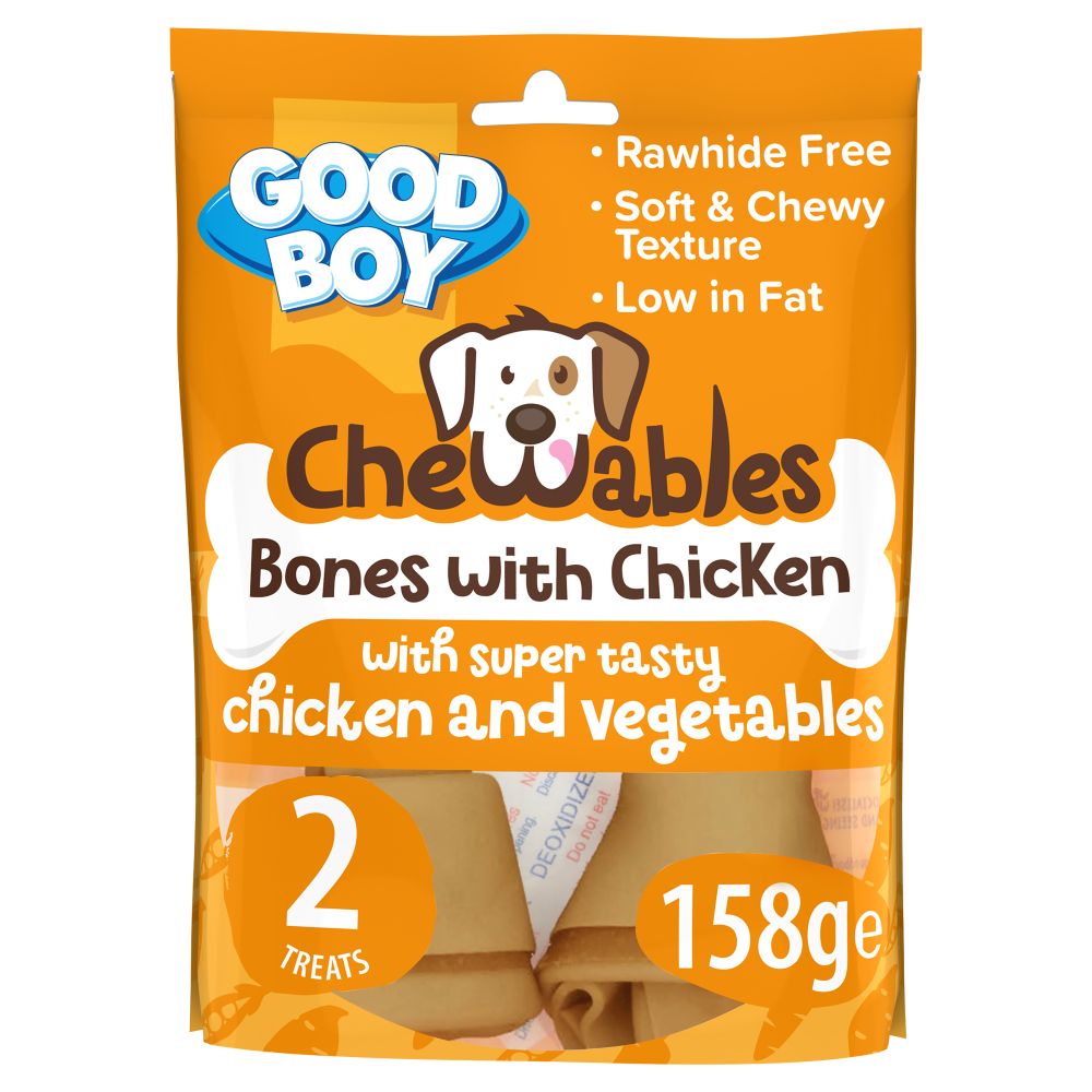 Good Boy Chewables Chicken Medium Bones - 2 pack