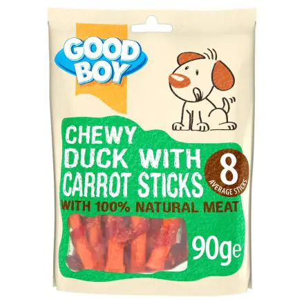 Good Boy Chewy Duck & Carrot Sticks - 90g