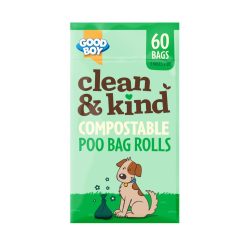 Good Boy Clean & Kind Compostable Poo Bag Rolls - 1x3x20s