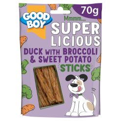 Good Boy Superlicious Duck, Sweet Potato & Brocoli Sticks - 70g