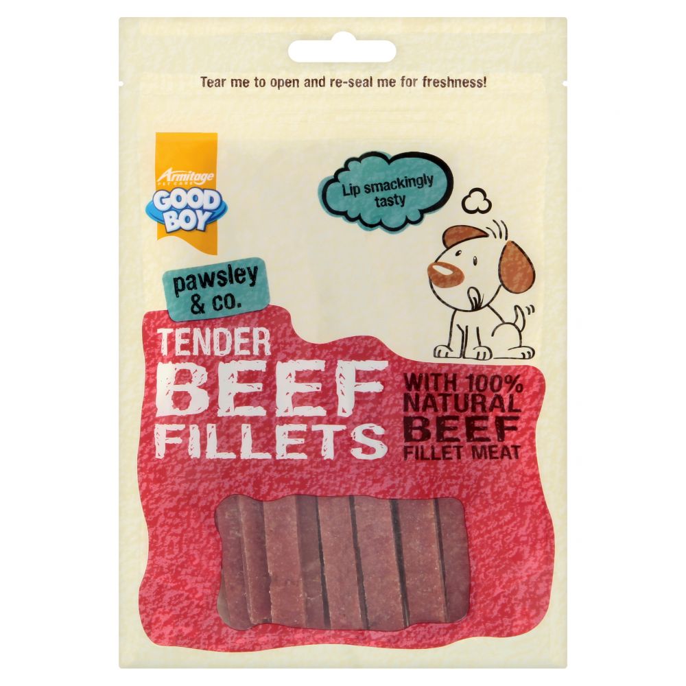 Good Boy Tender Beef Fillets - 90g
