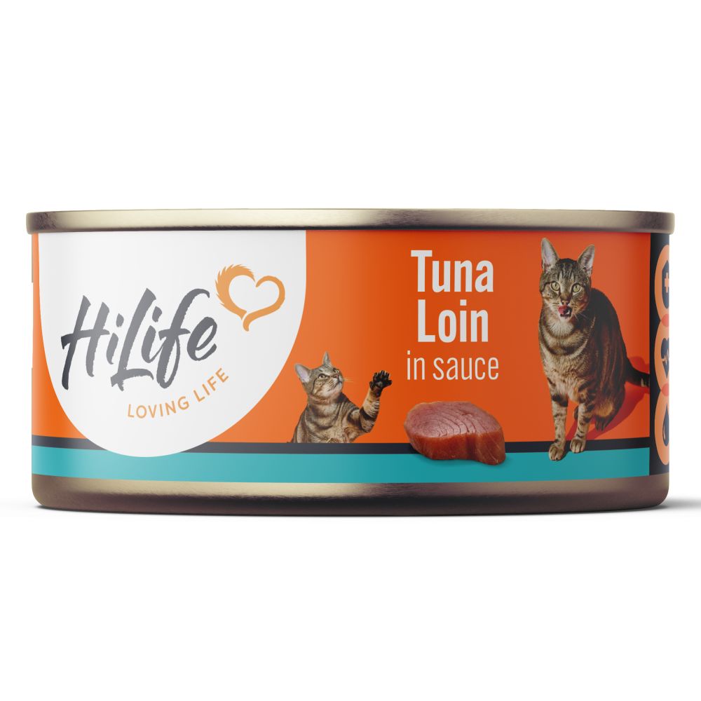 Hi Life Cat Tuna Loin in Sauce Can - 70g, case of 12