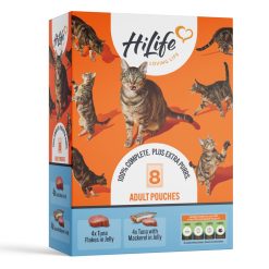 Hi Life Pouches Cat Tuna Recipes in Jelly 8pk - 70g