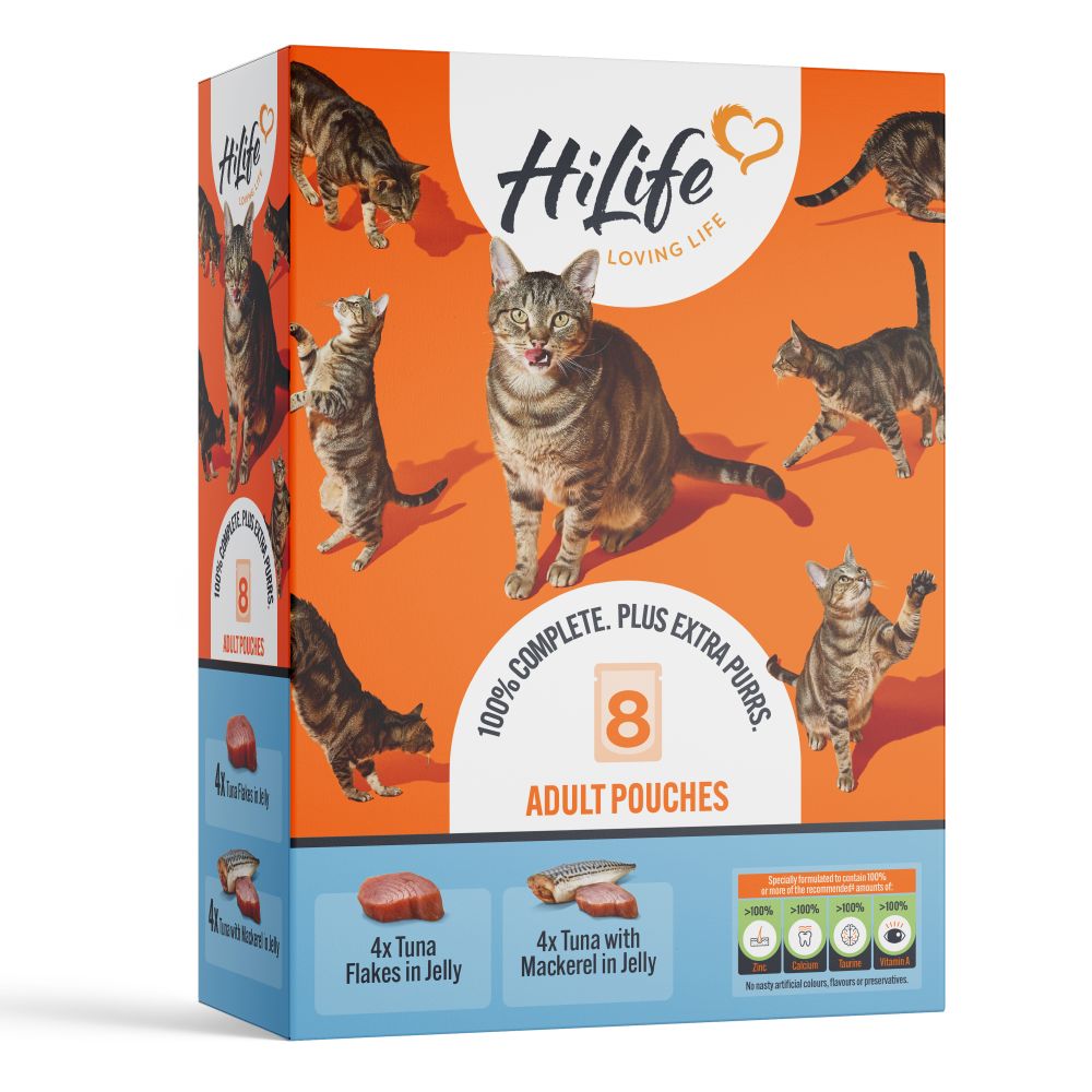 Hi Life Pouches Cat Tuna Recipes in Jelly 8pk - 70g
