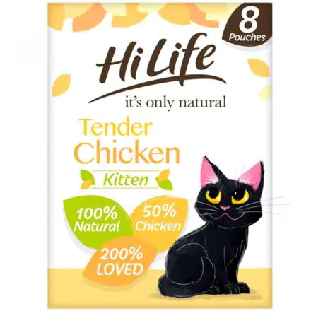 HiLife it's only natural - KITTEN Tender Chicken Pouch Multipack 8 x 70g - 70g