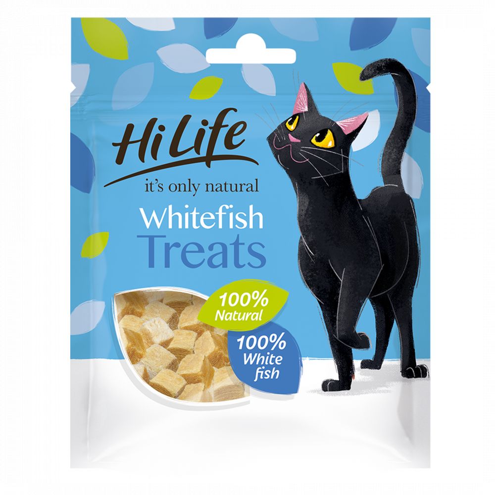 HiLife it's only natural Whitefish Cat Treats 10g Bag - 10g, case of 12