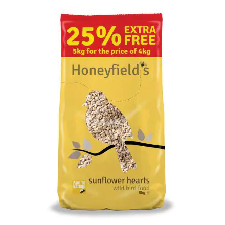 Honeyfields Sunflower Hearts - 4kg+25%