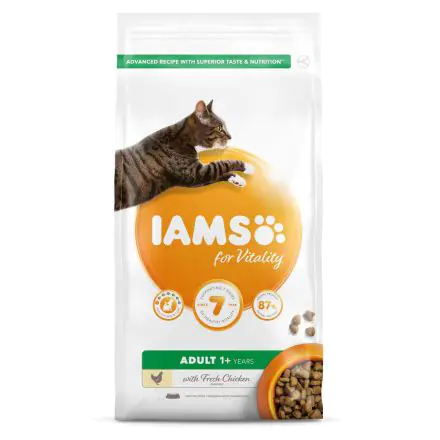 IAMS for Vitality Adult Cat Food with Fresh chicken Various Sizes