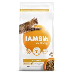 IAMS for Vitality Hairball Cat Food with Fresh chicken Various Sizes