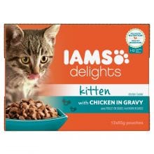 Iams Delights Kitten Food With Chicken In Gravy 12x85g - 85g
