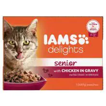 Iams Delights Senior with Chicken in Gravy 7+ Years 12x85g - 85g