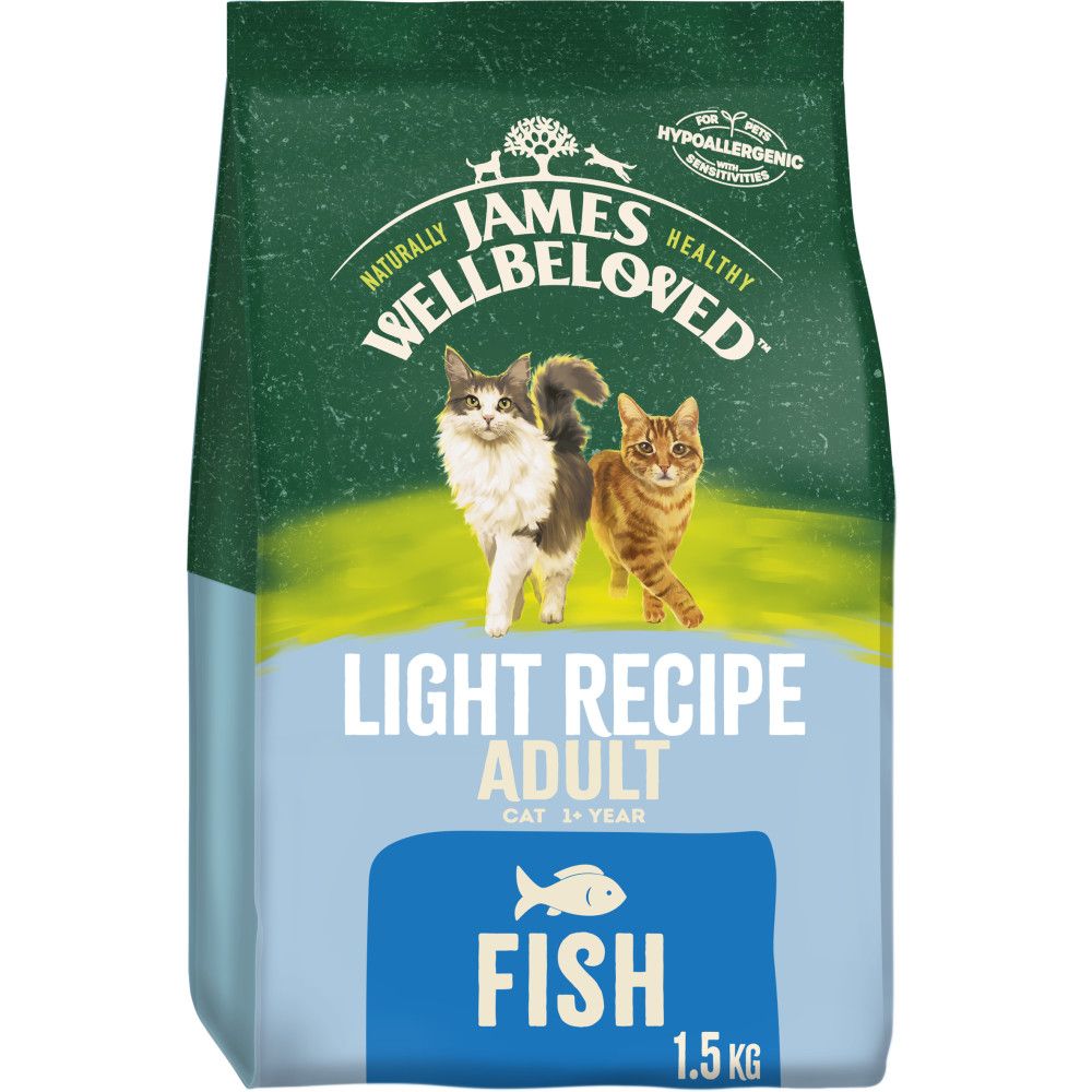 Buy JAMES WELLBELOVED Adult Cat Light Fish & Rice 1.5kg Save with
