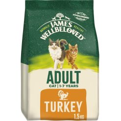 JAMES WELLBELOVED Adult Cat Turkey & Rice - 1.5kg