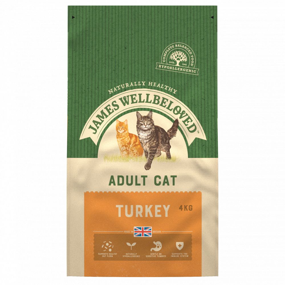 JAMES WELLBELOVED Cat Adult Turkey & Rice Various Sizes