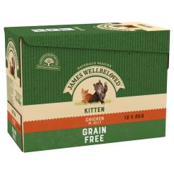 JAMES WELLBELOVED Kitten Grain Free Pouches with Chicken in Jelly 12x85g - 85g