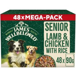 JAMES WELLBELOVED SENIOR DOG LAMB & CHICKEN IN GRAVY 48 PACK - 90g