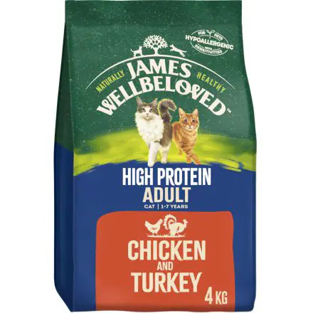 James Wellbeloved Adult Cat High Protein Chicken & Turkey Various Sizes