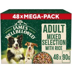 James Wellbeloved Adult Wet Dog Food Mixed Selection in Gravy Pouch 48 Pack - 90g