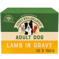 James Wellbeloved Adult Wet Dog Food Pouches Lamb in Gravy 10x150g - 150g