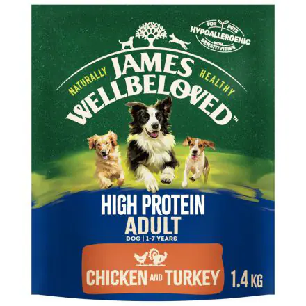 James Wellbeloved Dog Adult High Protein Chicken & Turkey - 1.4kg