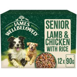 James Wellbeloved Senior Wet Dog Food Lamb & Chicken & Rice in Gravy 12 Pack - 90g