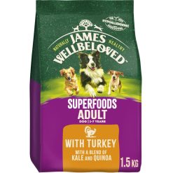 James Wellbeloved Superfoods Adult Dry Dog Food Turkey with Kale & Quinoa 1.5kg - 1.5kg