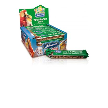 Johnson's Cockatiel/Parrot Nut & Honey Bar - 50g, case of 24