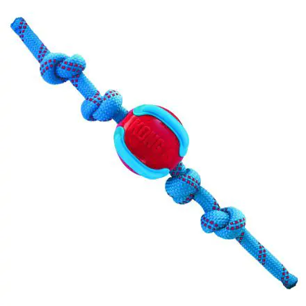KONG Jaxx Brights Ball with Rope - Medium