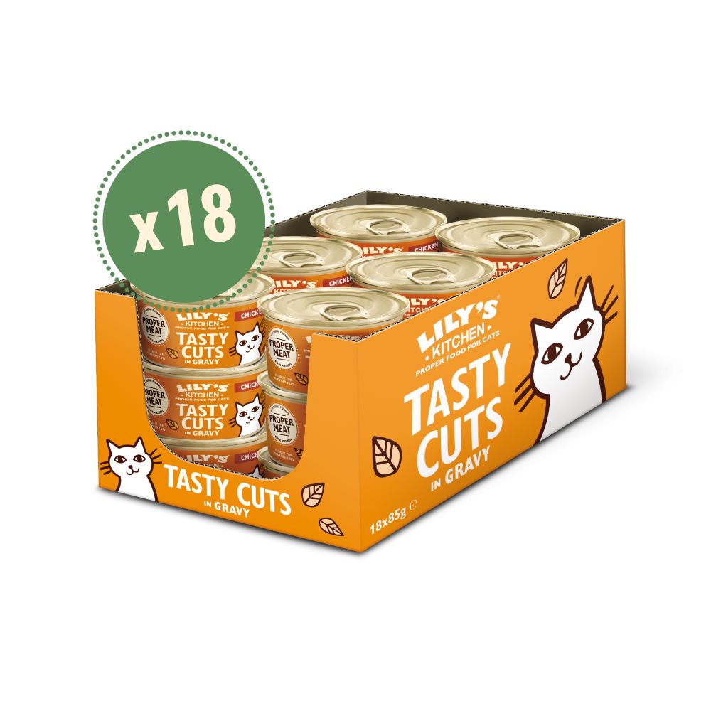 Lilly's Kitchen Cat Tasty Cuts Chicken Tin - 85g, case of 18
