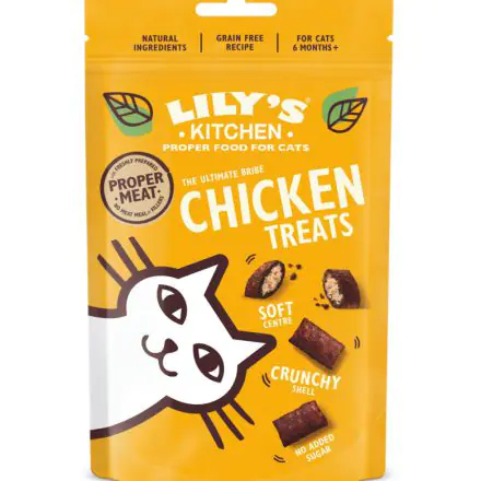 Lily's Kitchen Cat Pillow Treat Chicken - 60g, case of 10
