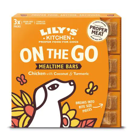 Lily's Kitchen Dog On The Go Chicken Mealtime Bars - 40g