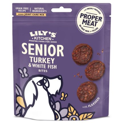 Lily's Kitchen Senior Dog Turkey & White Fish Treats - 70g