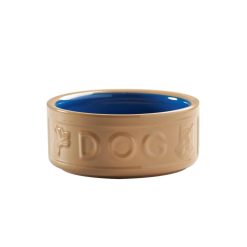 Mason Cash 15cm Cane & Blue Lettered Dog Bowl - 6 inches