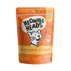 Meowing Heads Paw Lickin' Chicken Pouch (Formally Hey Good Looking) - 100g, case of 10