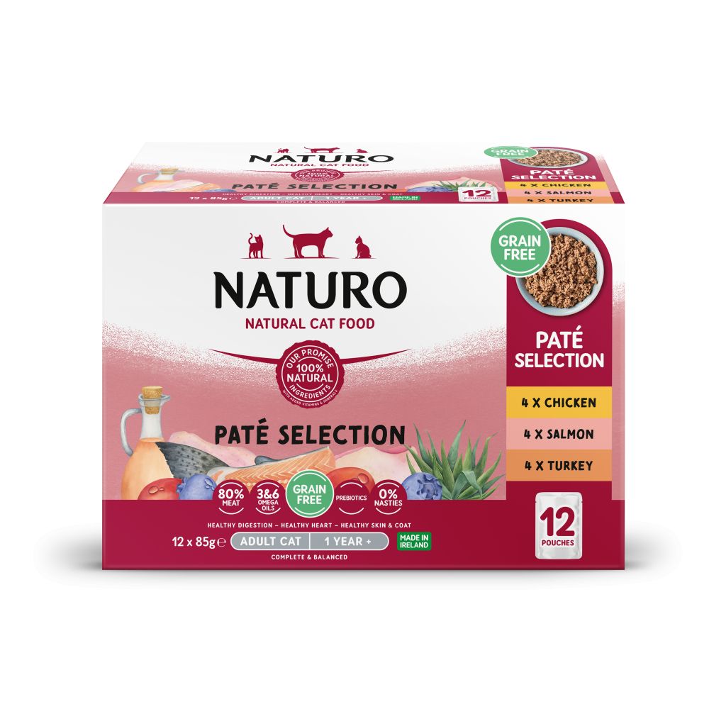 Naturo Adult Cat Pate Selection Box 12pk - 85g