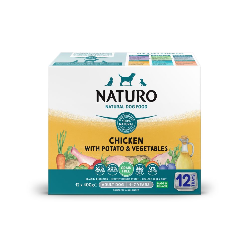 Naturo Adult Dog Grain Free Chicken & Potato with Vegetables 12pk - 400g