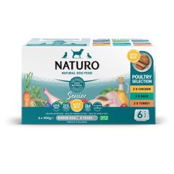 Naturo Senior Rice Poultry Variety 6pk - 400g