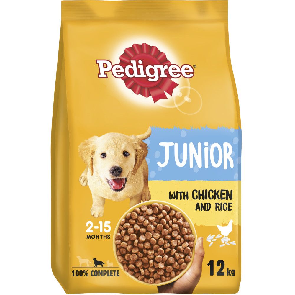 PEDIGREE Puppy Medium Dog Complete Dry with Chicken and Rice Various Sizes