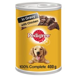 Pedigree Adult Wet Dog Food Tin Chicken in Gravy 400g - 400g, case of 12