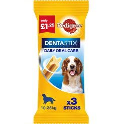 Pedigree DentaStix Daily Dental Chews Medium Dog Treats 3 Stick (MPP £1.25) - 3stk, case of 18
