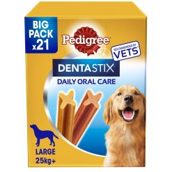 Pedigree Dentastix Daily Adult Large Dog Treats 21 x Dental Sticks 810g - 21stk
