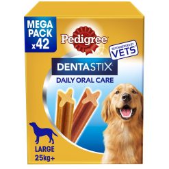 Pedigree Dentastix Daily Adult Large Dog Treats 42 x Dental Sticks 1.62kg - 42stk