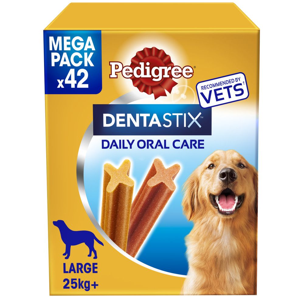 Buy Pedigree Dentastix Daily Adult Large Dog Treats 42 x Dental Sticks 1.62kg 42stk Save with Heart Pet Supplies Free Same Day Local Delivery
