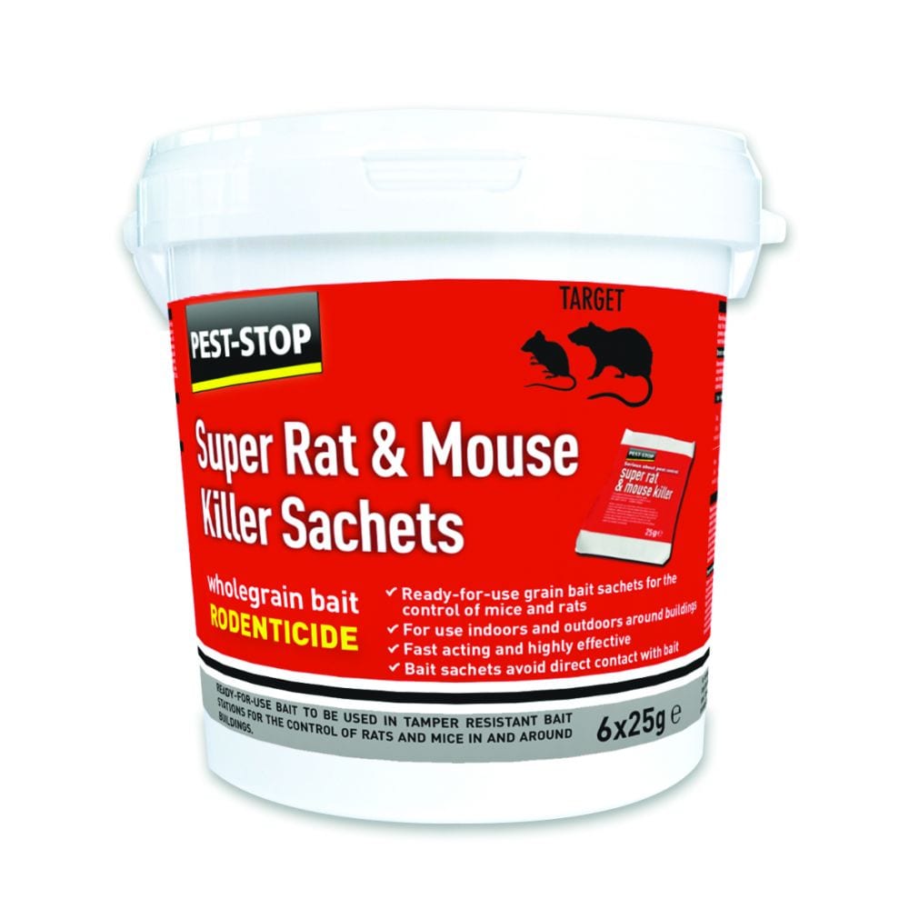 Pest Stop Rat & Mouse Kill Sachets - 6x25g