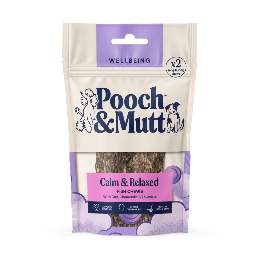 Pooch & Mutt Calming Fish Hide Chews - 2 pack