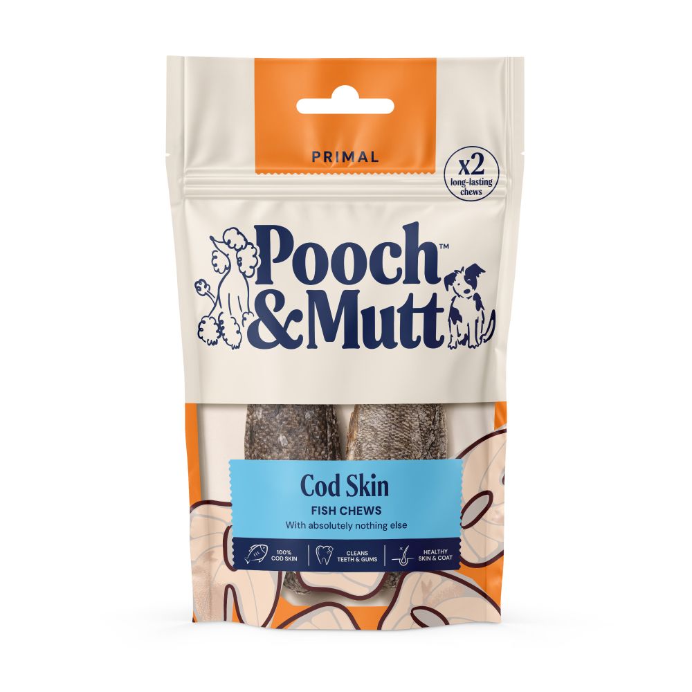 Pooch & Mutt Long-Lasting Fish Hide Chews - 2 pack