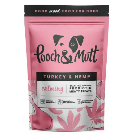 Pooch & Mutt Turkey & Hemp Meaty Calming Treats - 120g